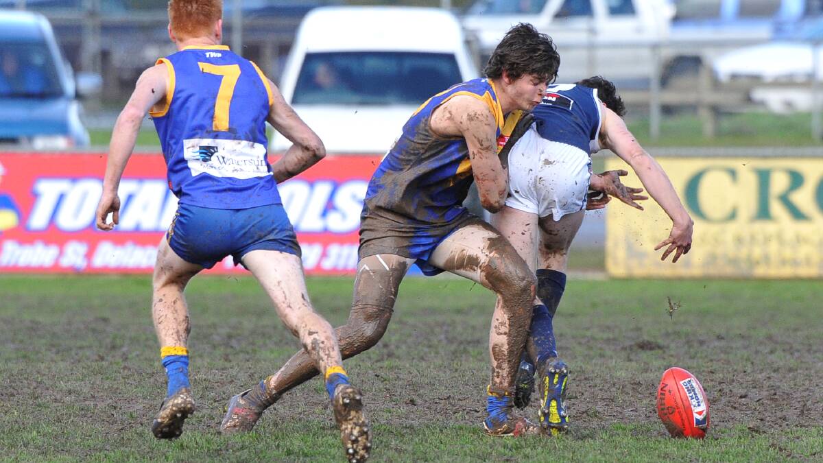 Sebastopol and Melton South played in heavy conditions at Marty Busch Reserve on Saturday. The surface has had insufficient time to recover for this weekend.