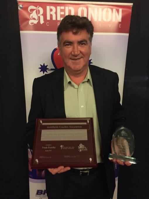 Frank Frawley with his BFNL and AFL Goldfields coaching awards