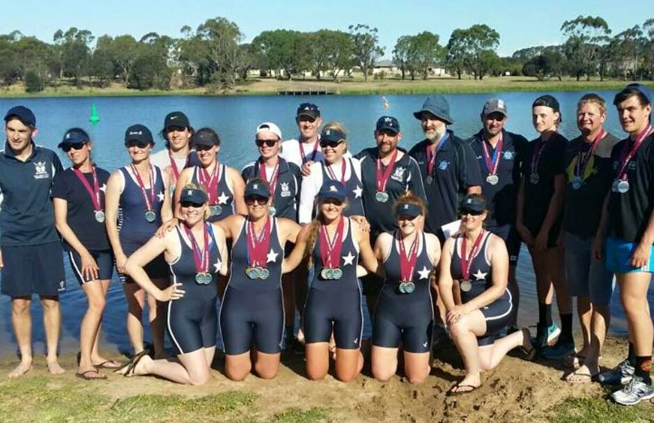 ON A HIGH: Ballarat City Rowing Club shows off its medals at the Hamilton and Nestles Regatta. 