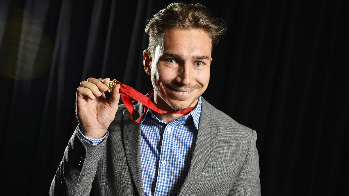 Lake Wendouree's Ben Taylor with the 2016 Hendrson Medal