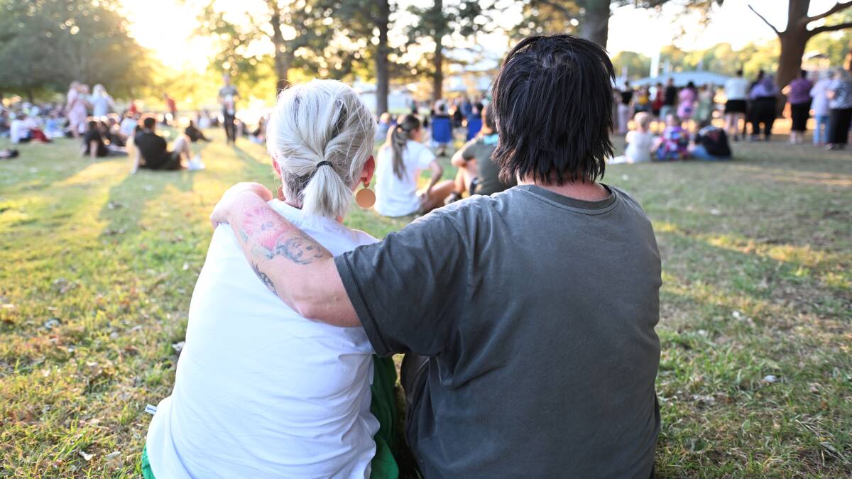 Crowds gathered for a vigil for Samantha Murphy last month, and will again rally for an end to violence against women at a community event in Ballarat on Friday April 12. Picture by Lachlan Bence