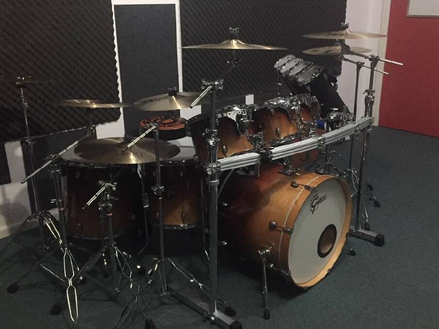 STOLEN: Drummer Dennis Stevenson's distinctive drum kit was taken from his car in Wendouree, leaving him with no instrument to play at a gig in Melbourne this weekend.