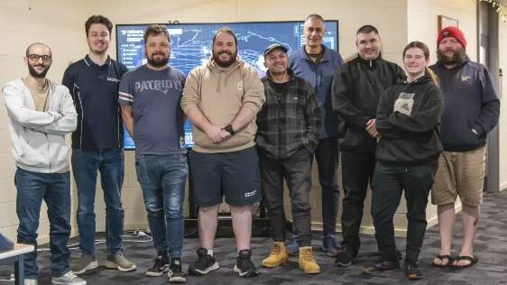 Dr Adam Bignold (second from left) with Federation TAFE cyber security students who took part in the 2023 Downunder CTF hacking competition. Picture supplied
