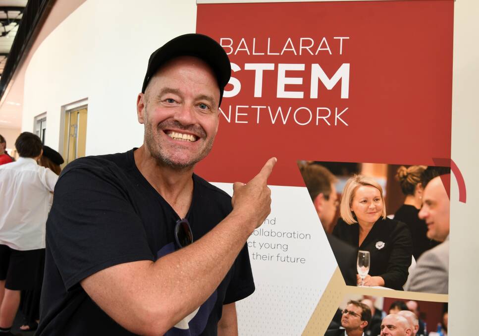 EXCITED: Media presenter, mathematician and self-confessed geek Adam Spencer is excited at the future the Ballarat STEM Network is creating. Picture: Lachlan Bence