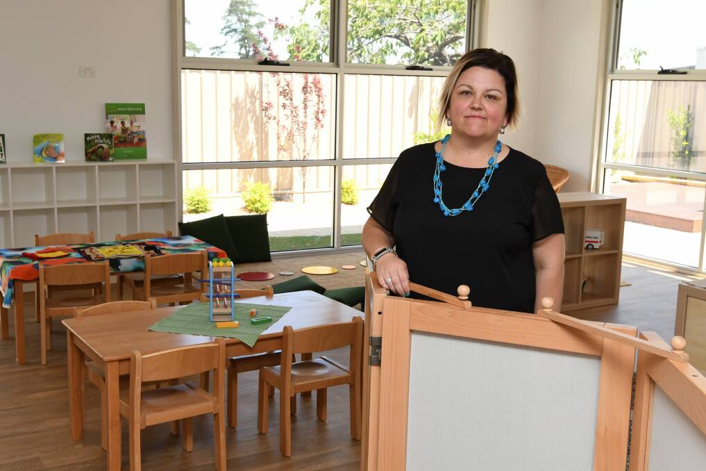EMPTY: United Childrens' Delacombe child care centre manager Beth Matheson is ready for children, but waiting for accreditation to open after months of delays connecting to the NBN. Picture: Lachlan Bence