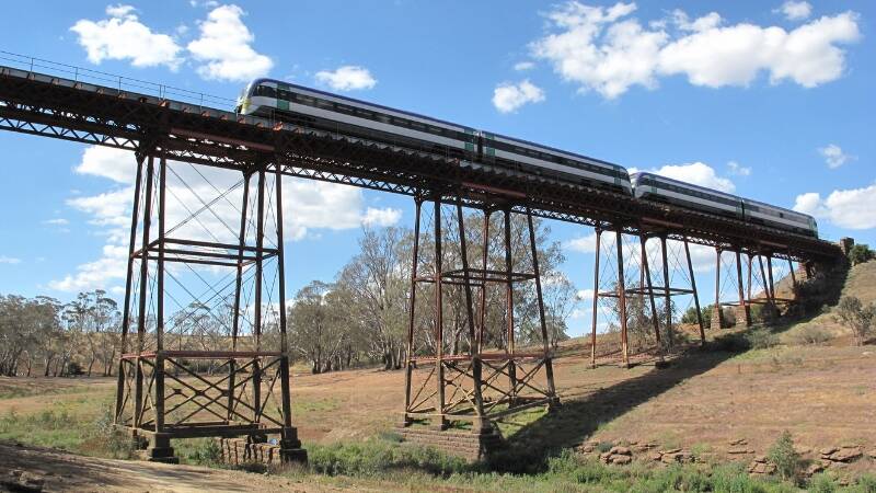 A problem in the decking of the Melton rail viaduct has been identified. Picture: Heritage Council