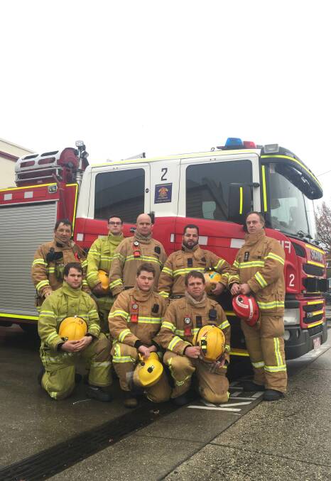 Eureka Group paid and volunteer firefighters Peter Egan, Ryan Patrikeos, Anthony Ivelja, James Witham, Neville Collins, Caillin Mitchell, Jess Boyce and Graeme Cooper.