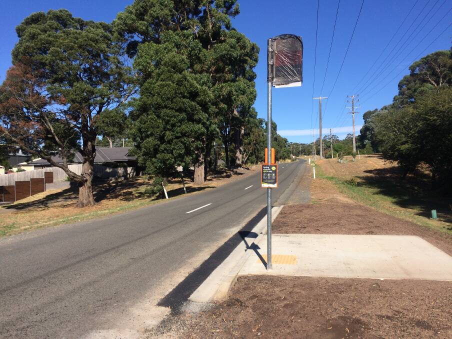 This recently installed bus stop on Gracefield Road has some residents concerned.