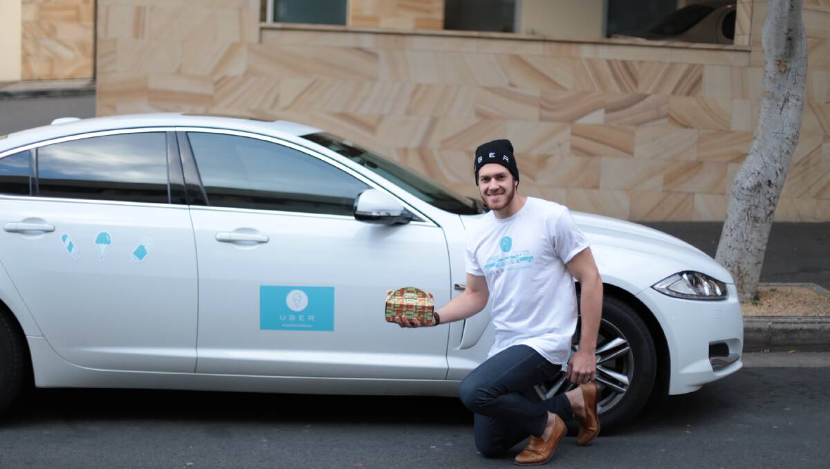 Uber canvased Ballarat last year by offering residents hand-delivered ice cream.