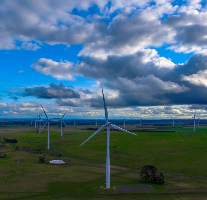 Sky high: Pictured is WestWind's Mt Mercer Wind Farm. A planning alteration to increase the size of turbines at the Lal Lal site will be considered in August. Picture: contributed
