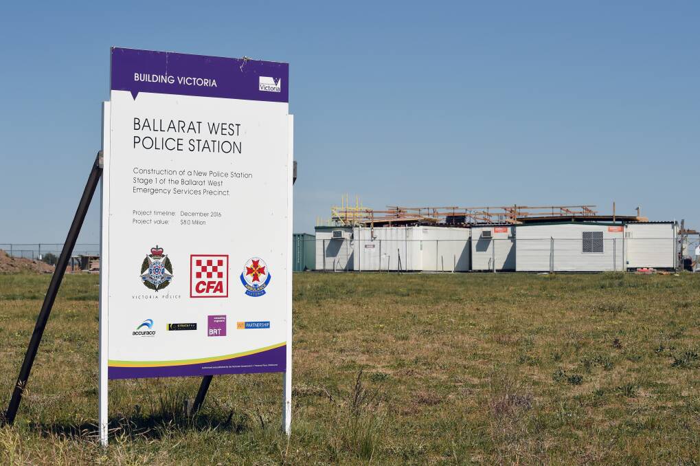 The Ballarat West Police Station is nearing construction.