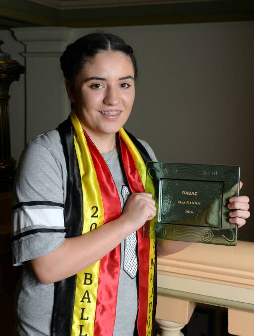 Proud: Sixteen-year-old Makayla Rumler is this year's Ms NAIDOC. Picture: Kate Healy