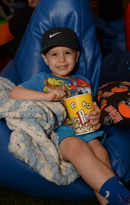 All smiles: Madden Fares (three) was one of many Ballarat children to enjoy the Movie Garden on Friday and Saturday. Picture: Kate Healy