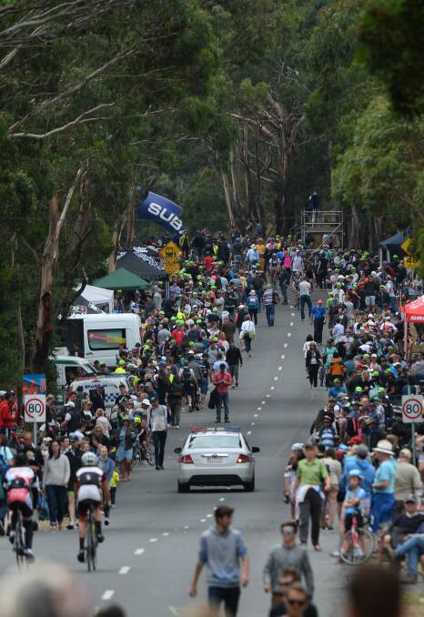 Iconic: Mount Buninyong has become a familiar spectacle in January, when tens of thousands gather to watch the national road races.