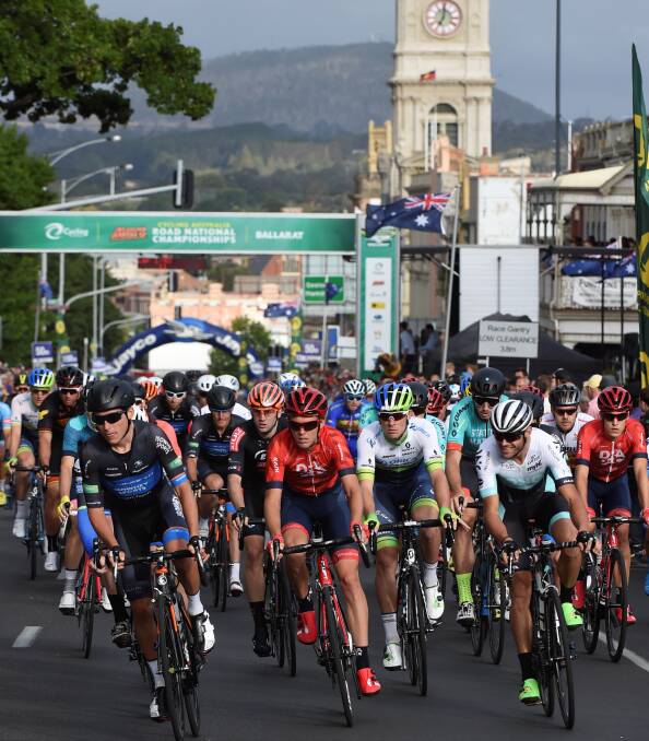 Almost here: Wednesday's criterium as part of the Road Nationals will see some CBD streets blocked off for pedestrian access only. Picture: Lachlan Bence