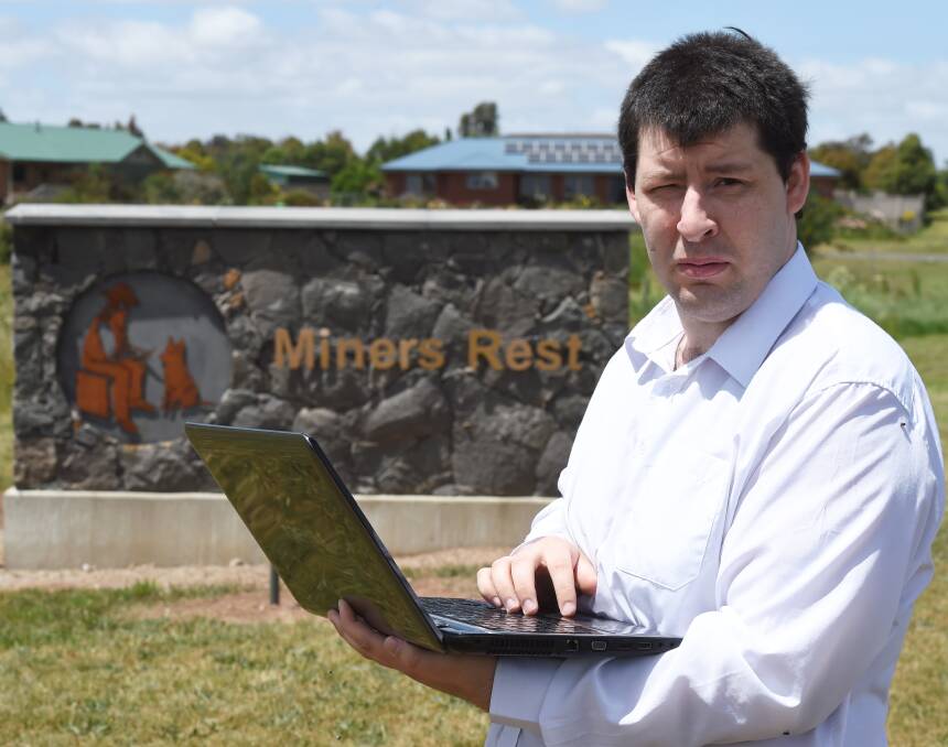 Idea: Aus Net Servers Australia managing director Matthew Matters wants to bring point-to-point internet to Miners Rest. Picture: Lachlan Bence