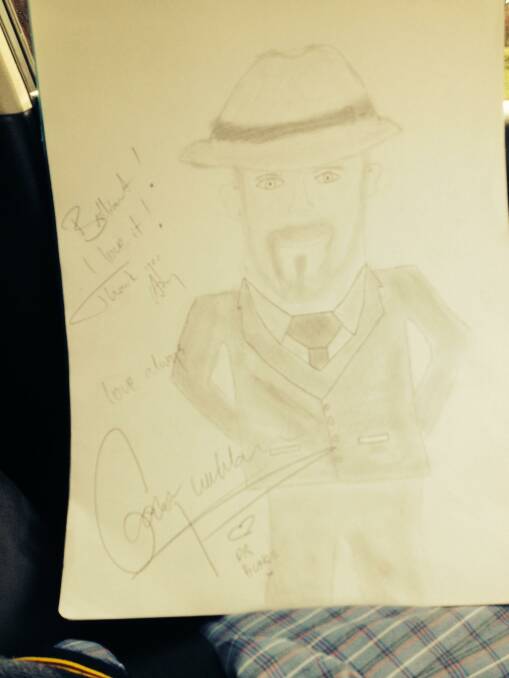 Amy's drawing of Craig McLachlan as Dr Blake