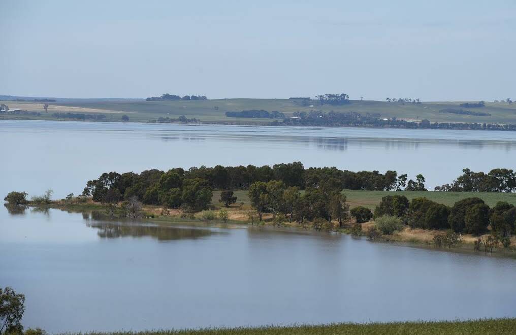 FILLING UP: Lake Burrumbeet reaching full-capacity after the wettest spring in Ballarat since 1992.