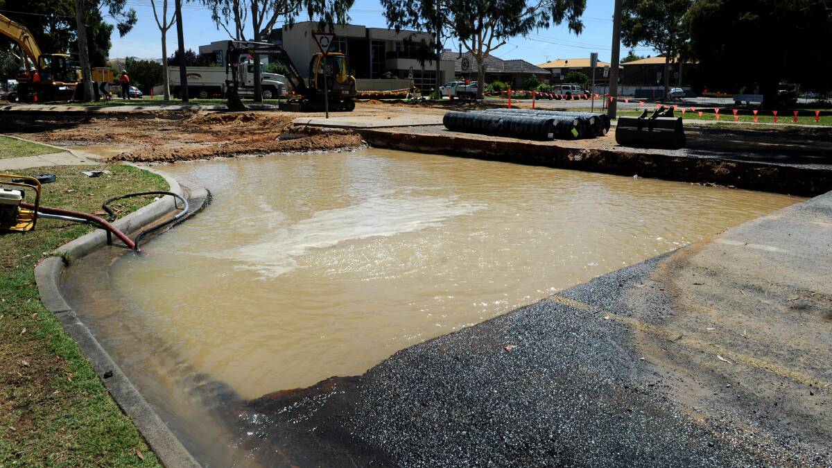 Water main bursts are common when there is a prolonged dry spell