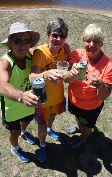 SOCIAL RUN: Paul Green and his wife Lesley, and Libby Bailey travelled from Tasmania to attend this year's Nash Hash event in Ballarat. 