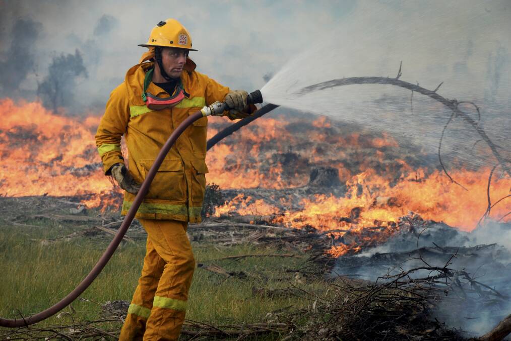 A 60 hectare grass fire at Snake Valley-Mortchup Road in 2014 was the result of an out of control burn-off. Picture: The Courier.