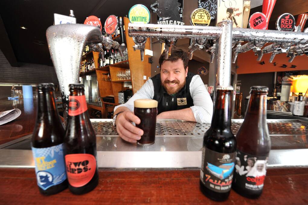 PERFECT MATCH: The Mallow's Dallas Robb displays some of the craft beers set to be served at their Beer Degustation Lunch this month. Picture: Lachlan Bence.