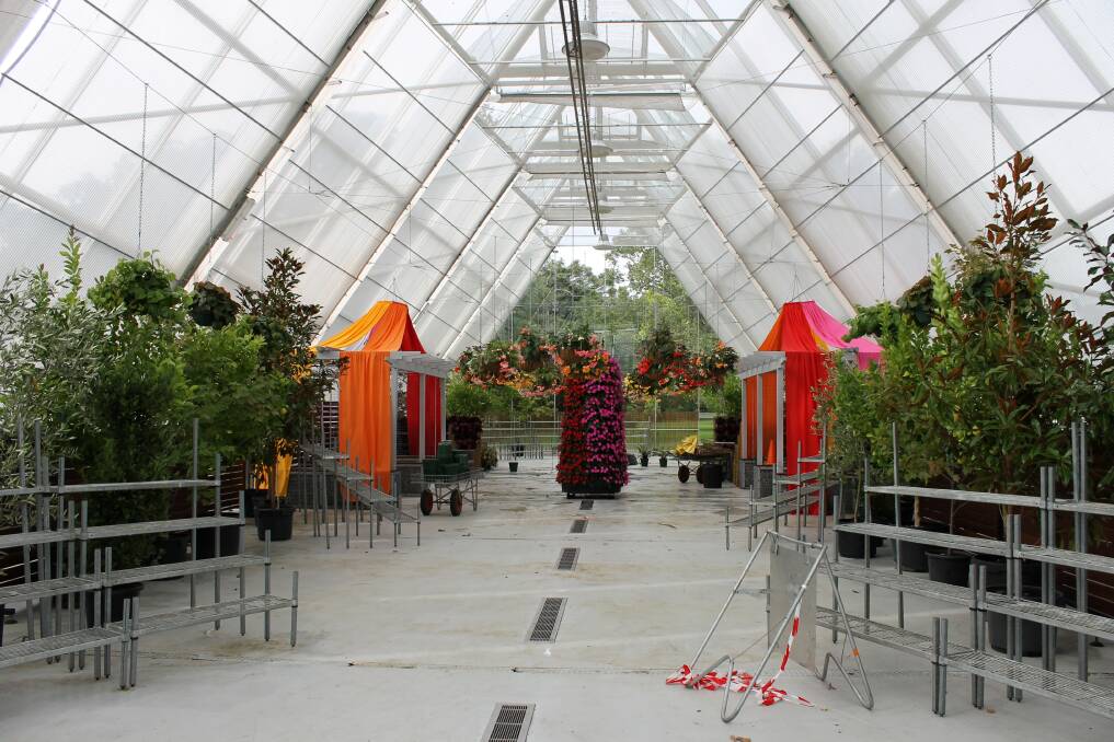 The Robert Clark Conservatory on Friday. Work begins on setting up the begonia display. Picture: Rochelle Kirkham 