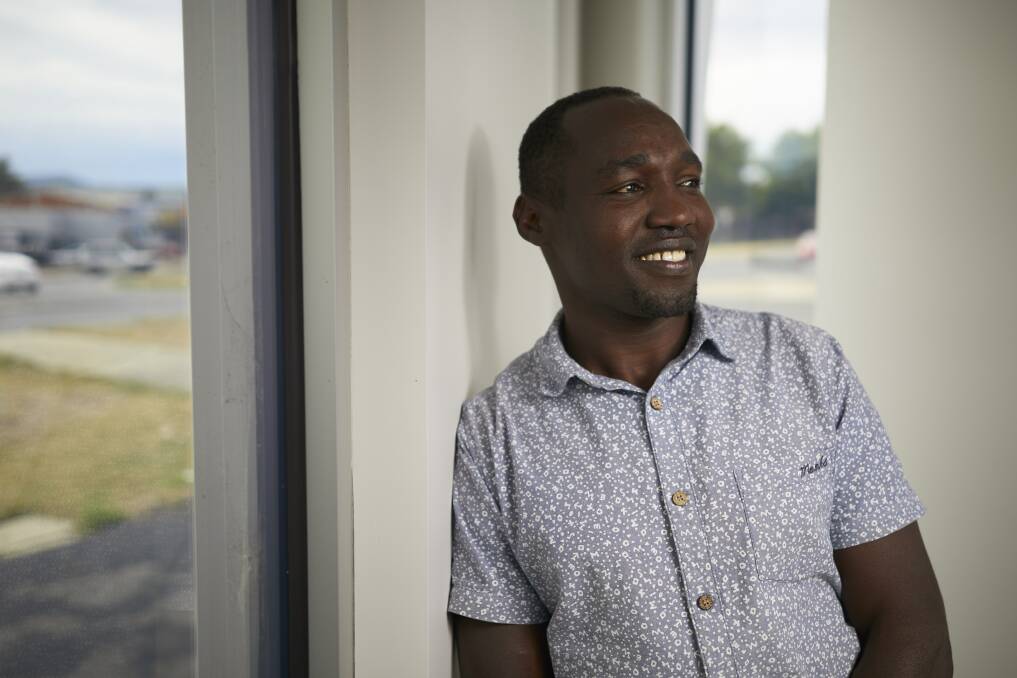 DRAWN BY LOVE: Wilson Ekayapan moved to Ballarat from Kenya in 2004 for love. He met his now wife who lived in Ballarat when she visited Kenya. But he says he couldn't have chosen a better city if he tried. Picture: Luka Kauzlaric