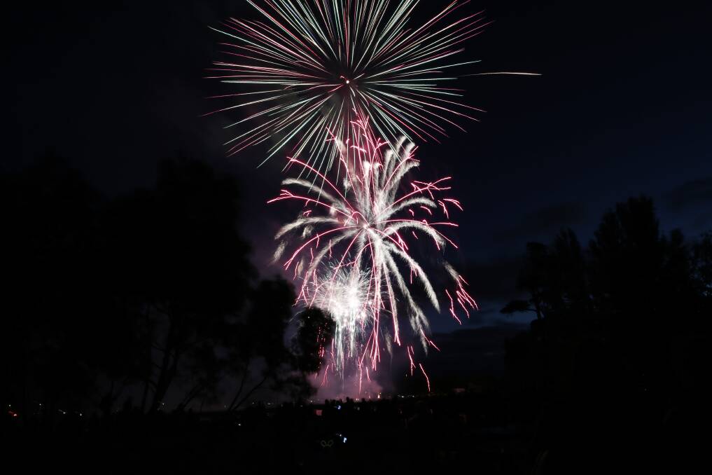 Fireworks at Lake Wendouree for Australia Day. Picture: Luka Kauzlaric 