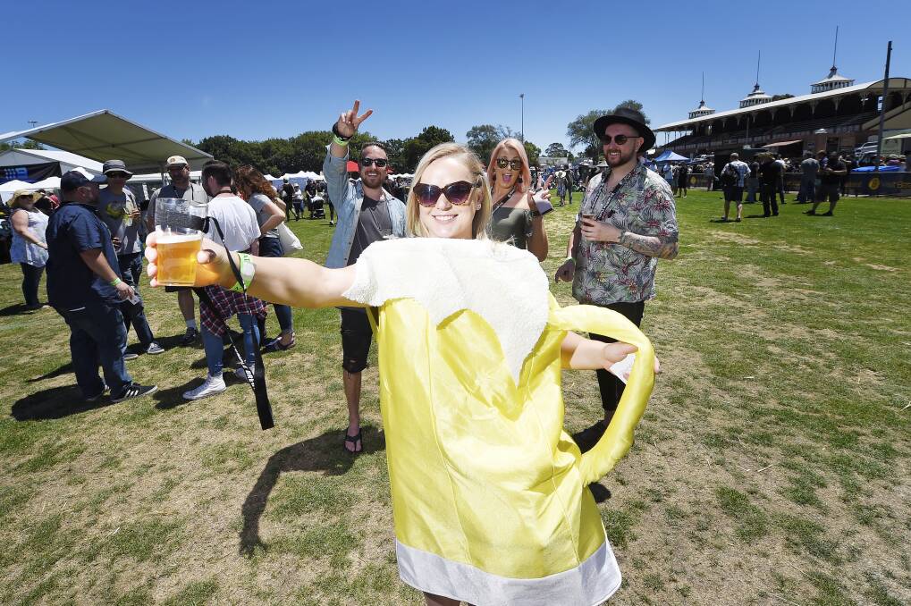 CHEERS: Beer-lovers celebrated craft beer culture with a glass in hand at the Ballarat Beer Festival at City Oval in 2017. Picture: Luka Kauzlaric