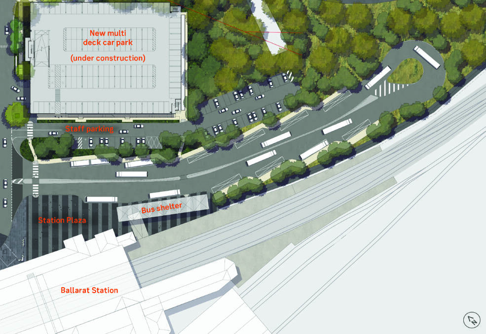 Bus interchange design concept released by VicTrack on Wednesday. 