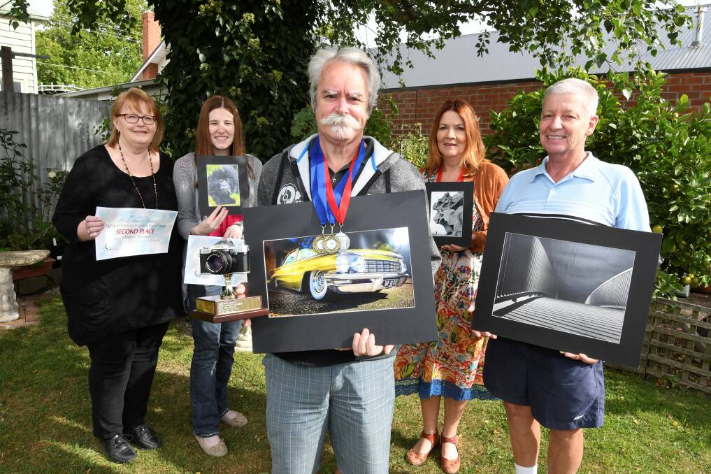 SNAP: Winners of the Ballarat Photography Group awards Jeny Trainor, Bridgette Earnshaw, Steve Demeye, Christine Thomson and Noel Verlinden. Picture: Lachlan Bence 