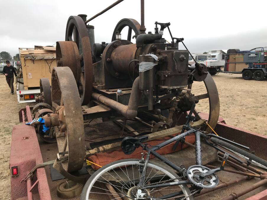 Mark Lochkie travelled from Warragul with his 1924 Austral oil engine.