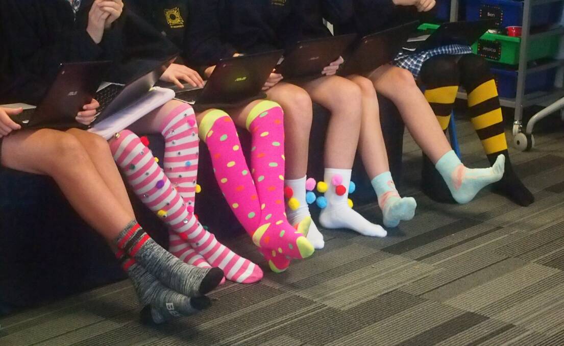 Crazy socks for a good cause. 