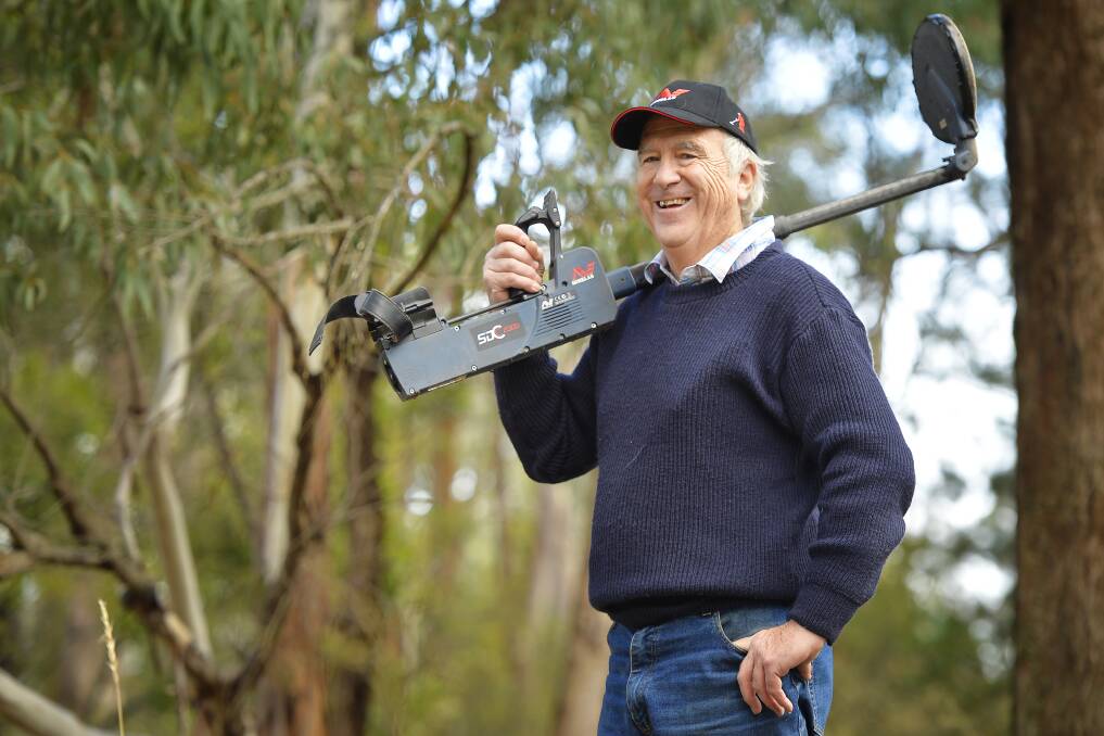 ON THE HUNT: Creswick local gold prospector Frank Wallis has been making gold jewelry for over 30 years. Picture: Dylan Burns. 