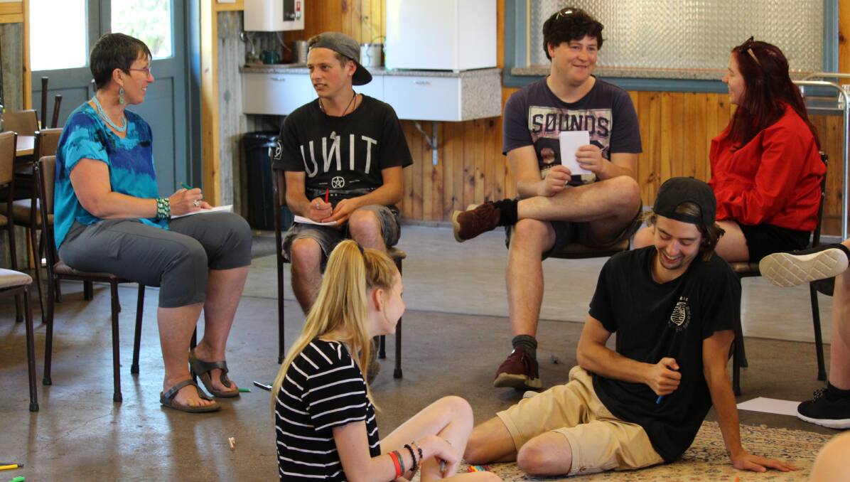 BUSY AT WORK: The newly appointed 2017 Ballarat Youth Council discuss ideas and issues at their induction camp last week. 