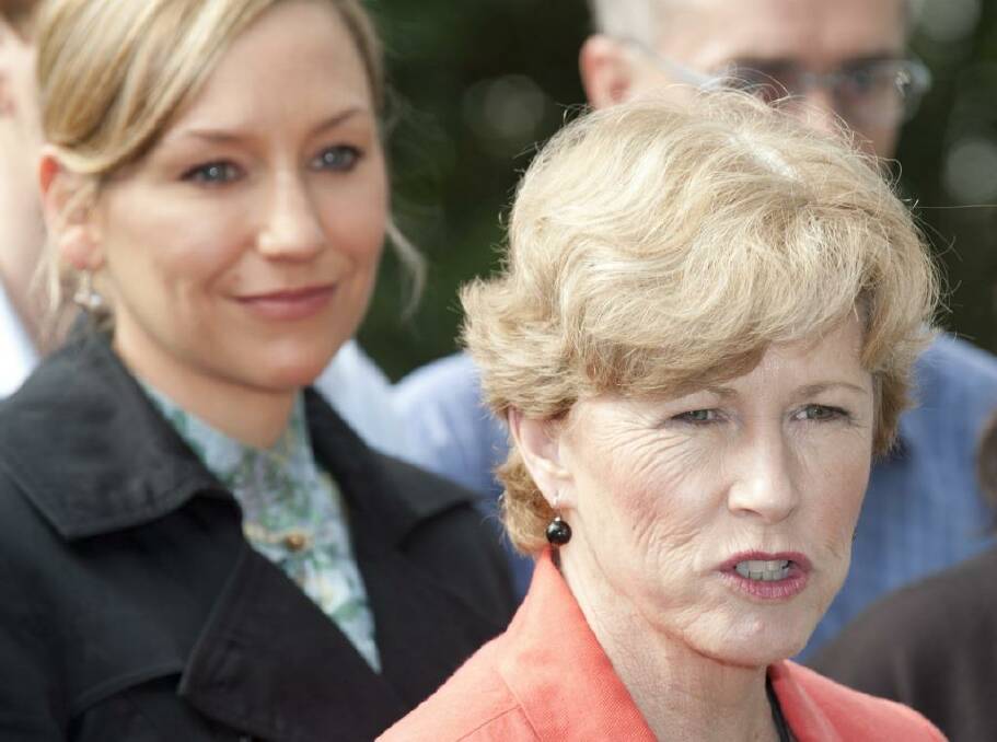Greens senator Larissa Waters and leader Christine Milne.  Photo: Harrison Saragossi