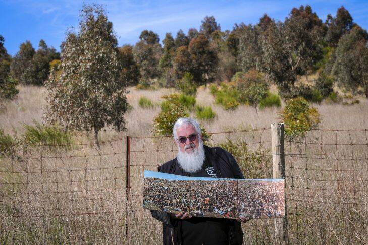 Peter Evans, was the lighting manager and has become the historian of the  Sunbury rock festivals, held every Australia Day long weekends in 1972, 73, 74 and 75. The festival was held on the Kathy Duncan family's farm in Sunbury. 3 October 2017. The Age News. Photo: Eddie Jim.
