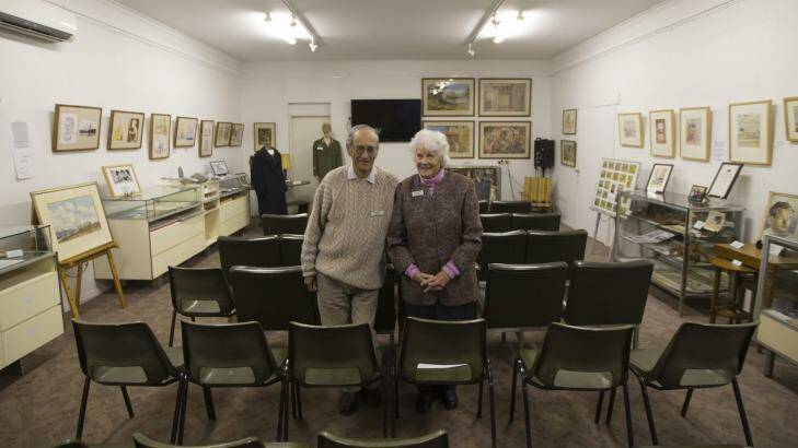Arthur and Lurline Knee at the Tatura wartime camps museum. Photo: Simon O'Dwyer