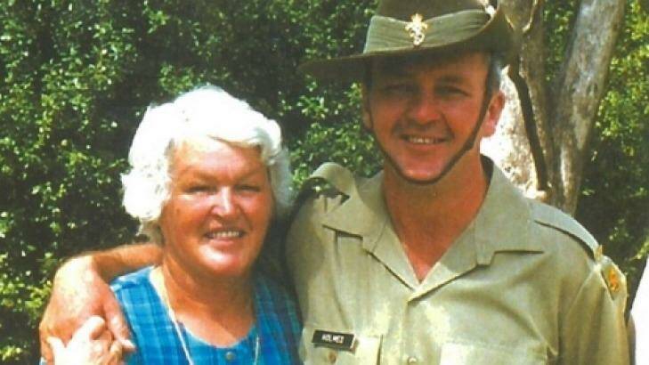 Mary Lockhart and her son Greg Holmes in 2000. Photo: Supplied
