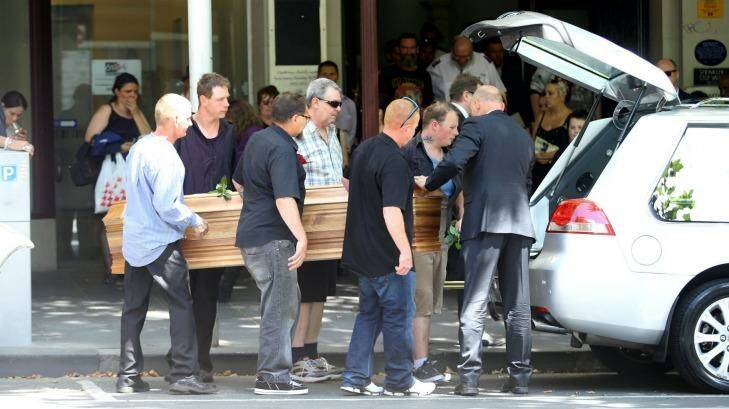 Funeral for homeless Wayne 'Mousey' Perry at The Salvation Army. Photo: Angela Wylie