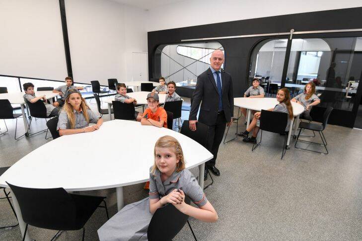 The Age, News, 23/01/2018, photo by Justin McManus.
New Richmond High School will open its doors to students for the first time next week. It's among 11 new state schools opening next year. Principle Colin Simpson.
