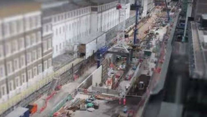 London's Cross Rail project under construction: a levy on property owners will pay for a quarter of its cost.
