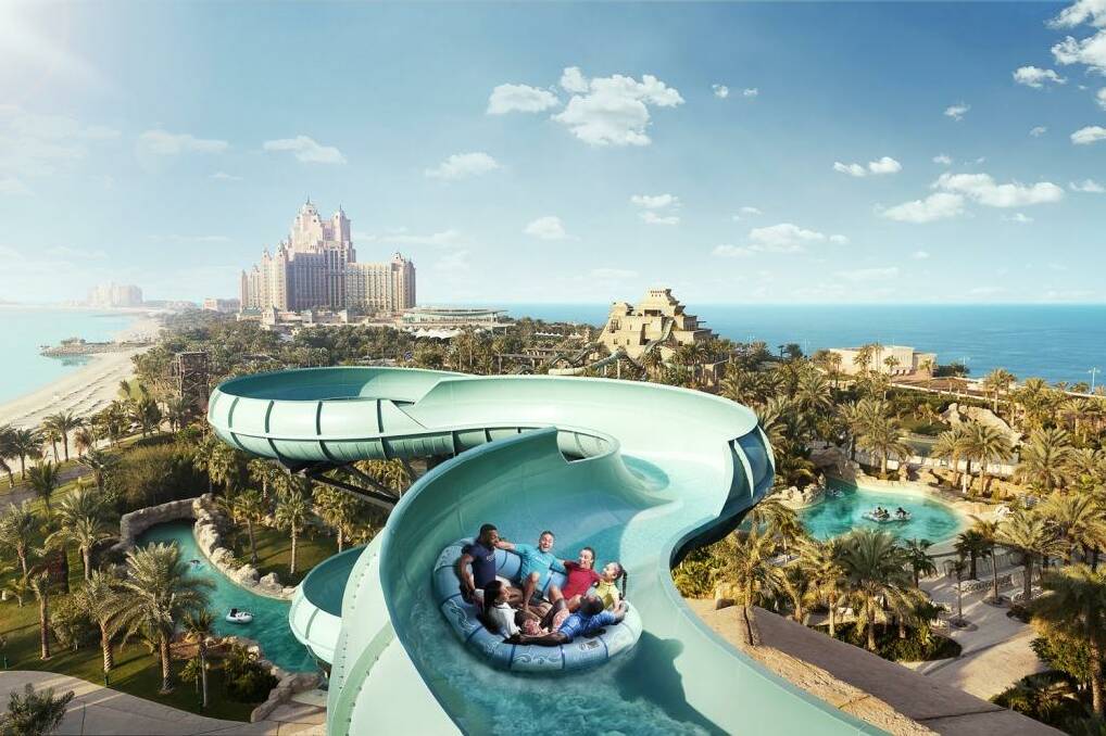 It's all go at the Aquaventure waterpark.