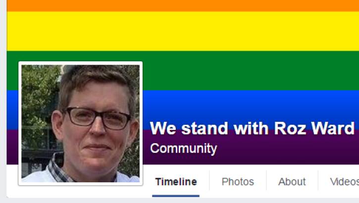 The Facebook page in support of Roz Ward has already got more than 5,000 likes.  Photo: Facebook