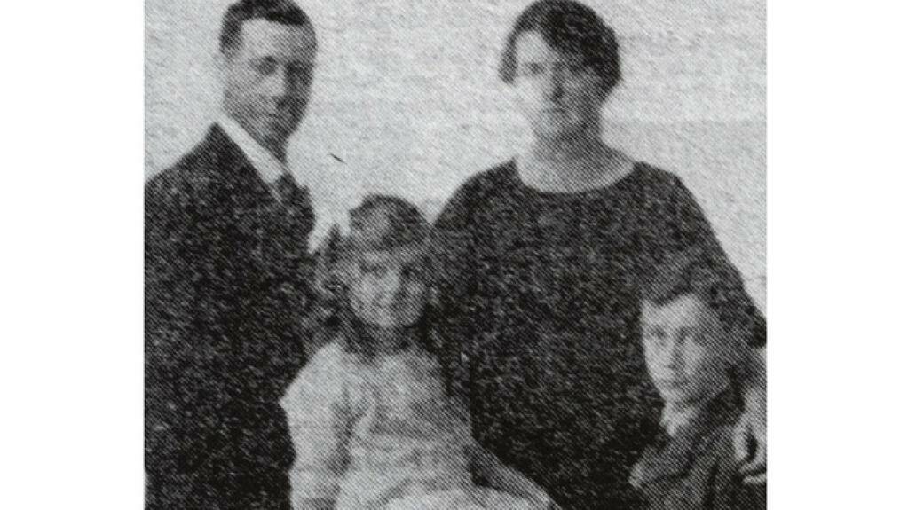 Gough Whitlam, right, with his father, Fred, mother, Martha and sister, Freda, circa 1924.
