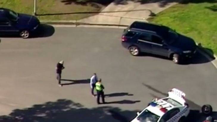 Police descended on Melbourne's south-eastern suburbs searching for the thieves. Photo: Courtesy of Seven News