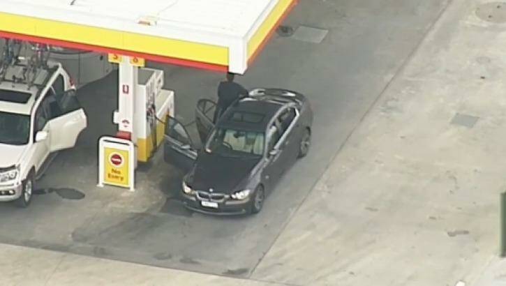 A BMW driver led police on a high-speed pursuit north of Melbourne for more than an hour. Photo: Nine News