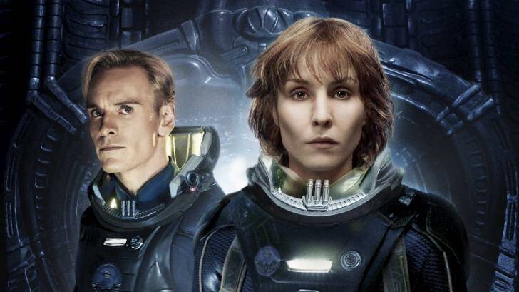 Michael Fassbender and Noomi Rapace in Prometheus. 