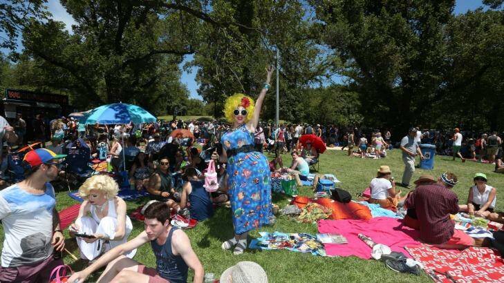 Frocked up for picnic fun in the Alexandra Gardens. Photo: Meredith O'Shea